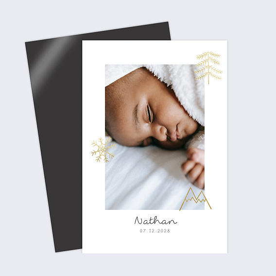 Faire part naissance Hiver Magique