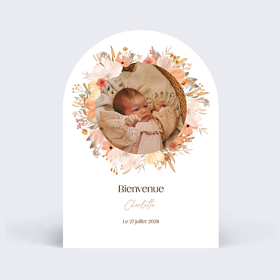 Faire part naissance Flower of fall
