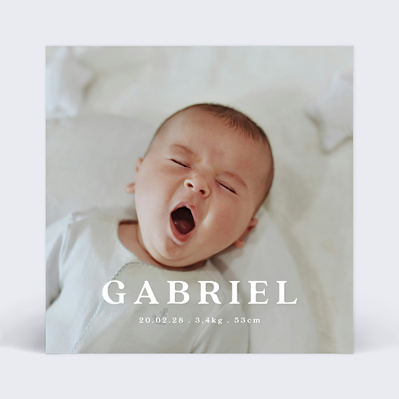 Faire-part Naissance Pleine Page