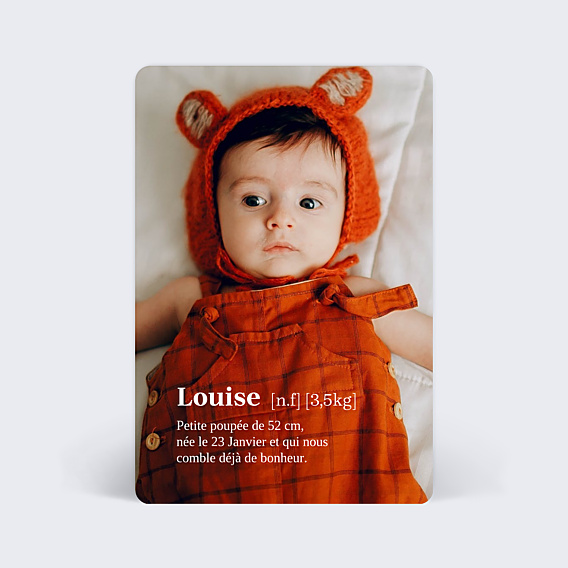Faire-part Naissance Petite Définition