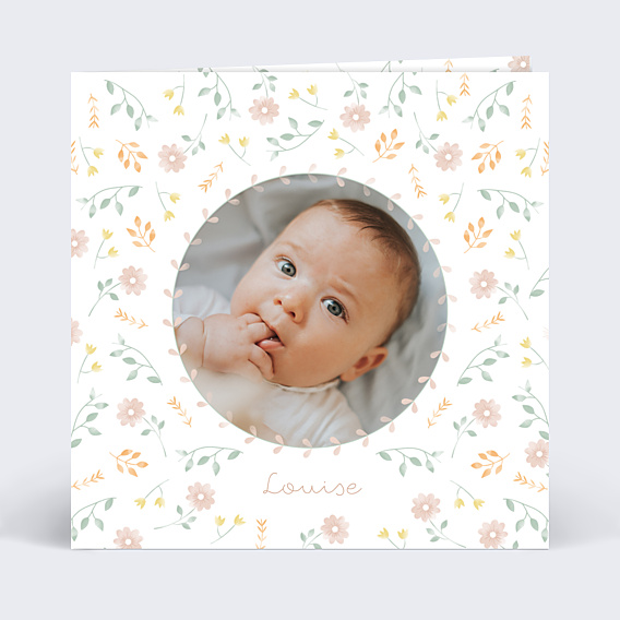 Faire part naissance Motif Liberty