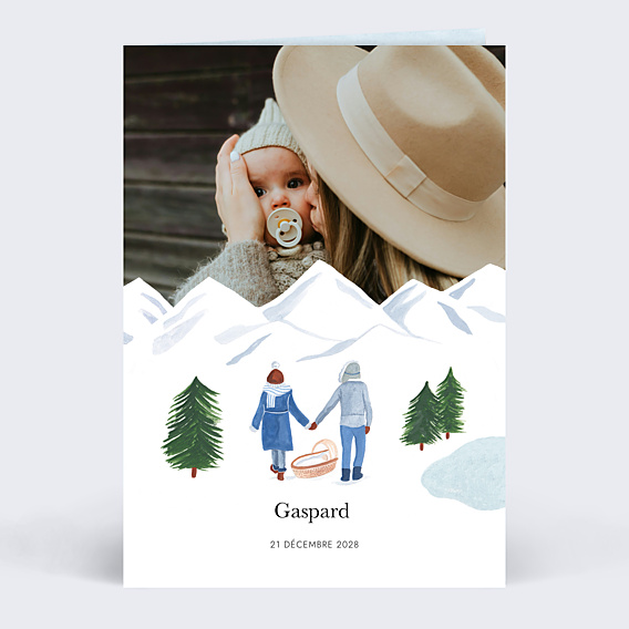 Faire-part Naissance Naissance à la montagne