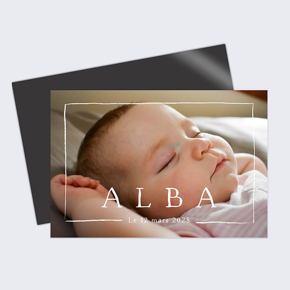 Faire part naissance Joli cadre