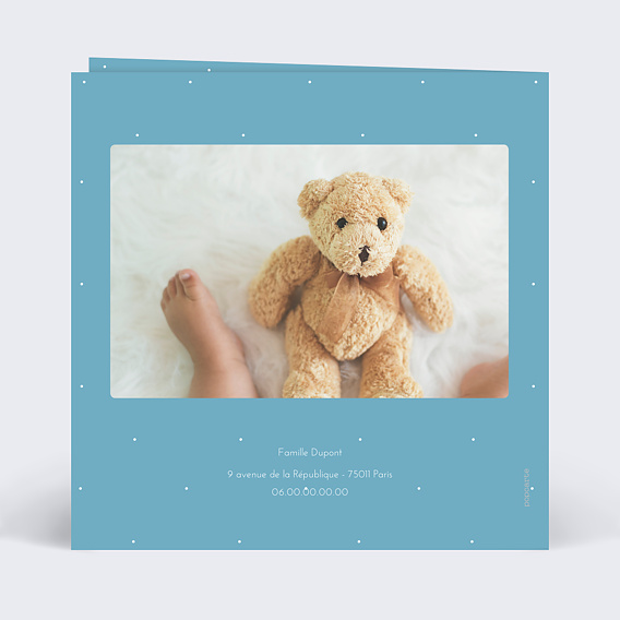 Faire part naissance Jeune Prince Verso