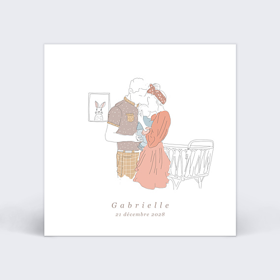 Faire part naissance Heureux Parents