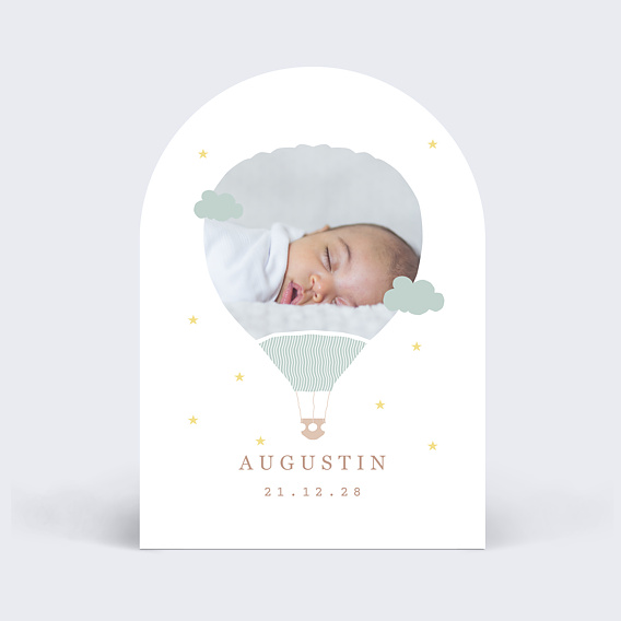 Faire part naissance Rêve de montgolfière