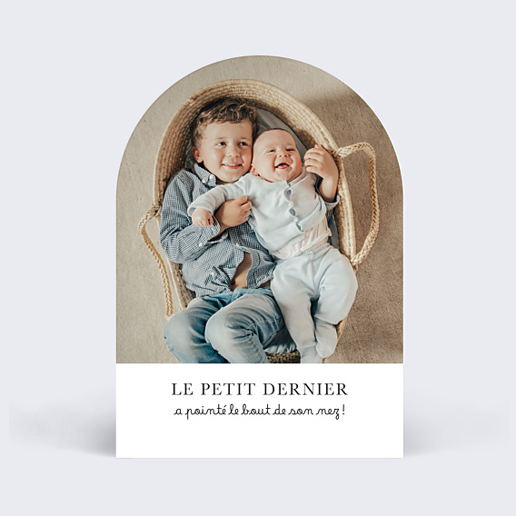 Faire-part Naissance Minimaliste fratrie