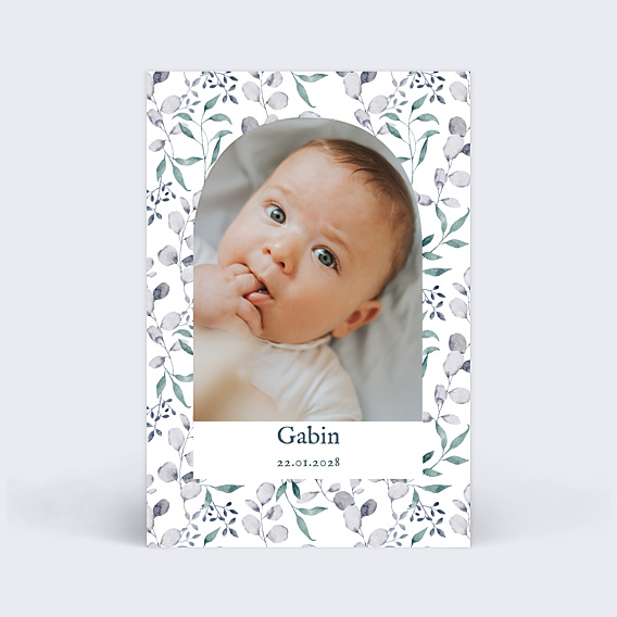 Faire part naissance Hiver aquarelle