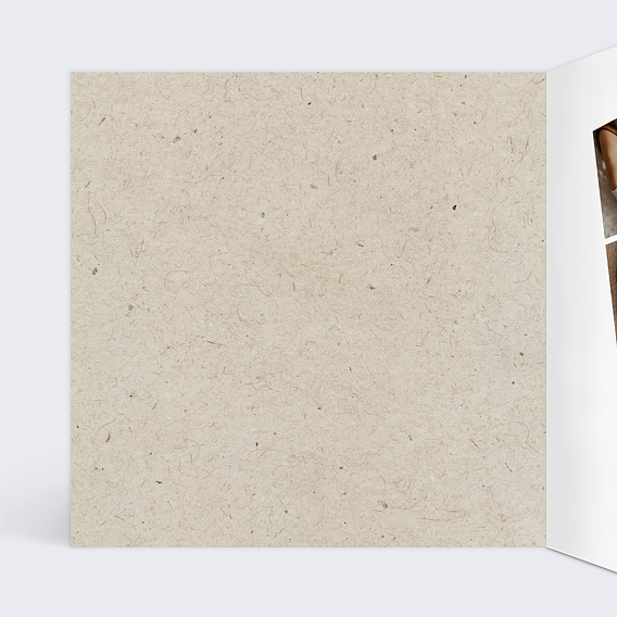 Faire part naissance Découpe kraft Intérieur Gauche