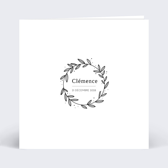 Faire part naissance Tampon Délicatesse Recto