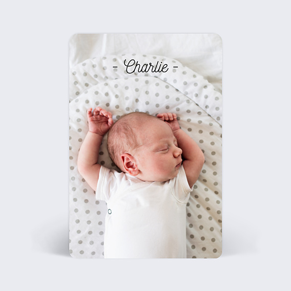 Faire part naissance Tirets