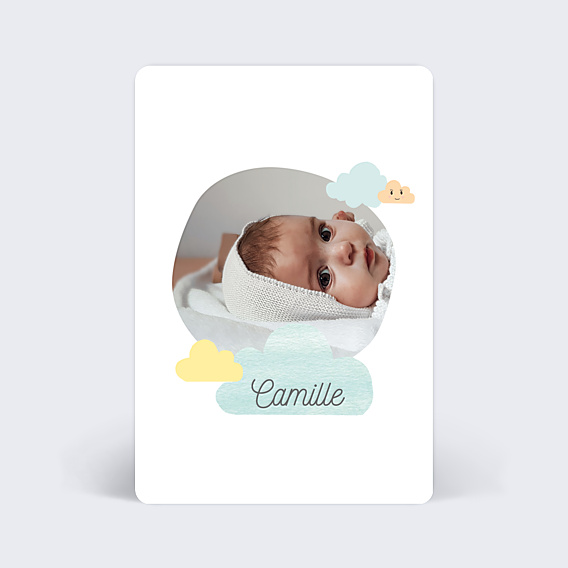 Faire-part Naissance Nuages Doux