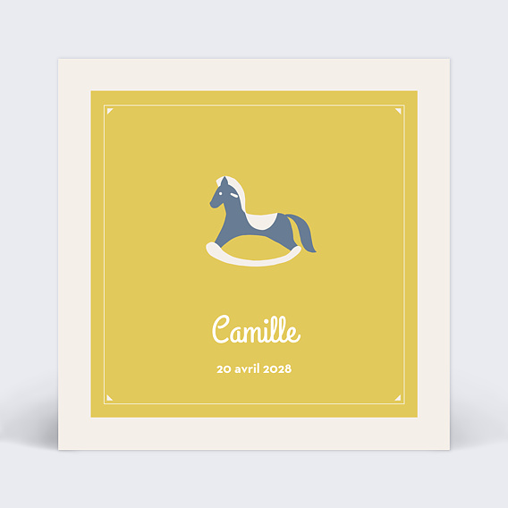 Faire part naissance Cheval à Bascule