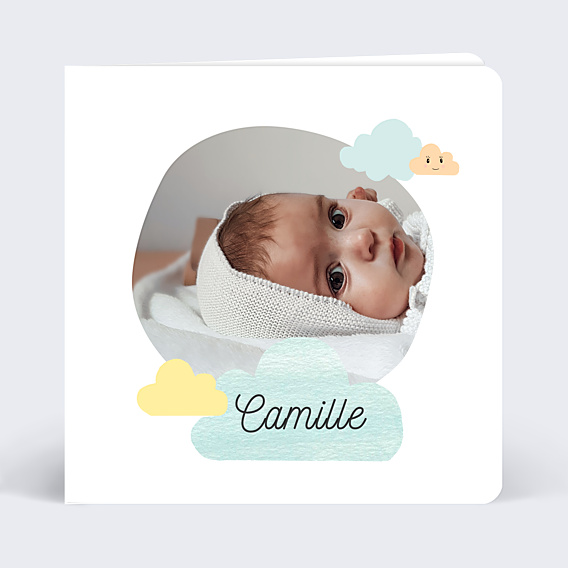 Faire-part Naissance Nuages Doux