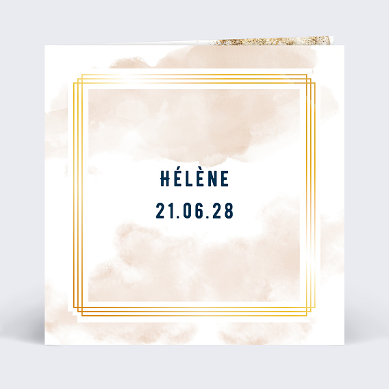 Faire part naissance Dorure Mystique Recto
