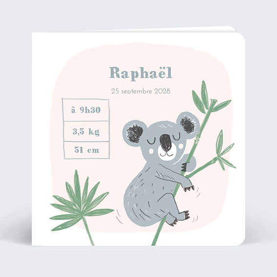 Faire part naissance Koala Original