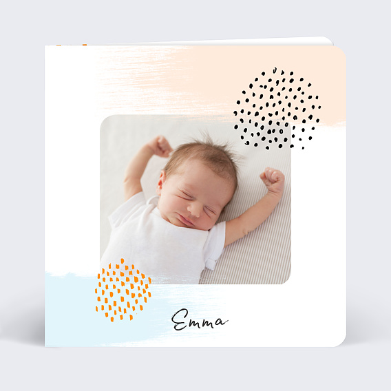 Faire part naissance Pastel