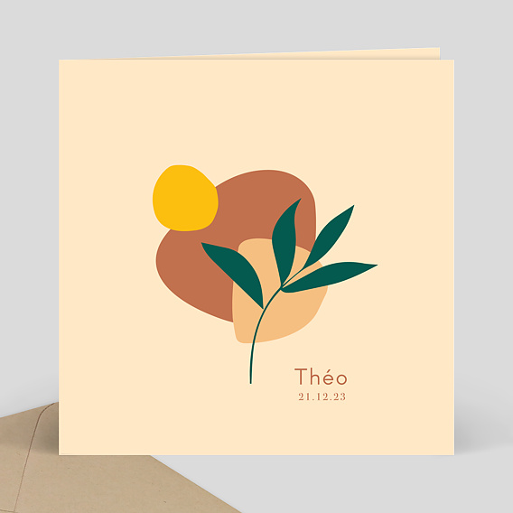 Faire part naissance Safran Recto