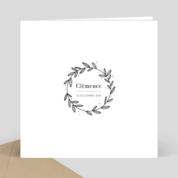 Faire part naissance Tampon Délicatesse Recto