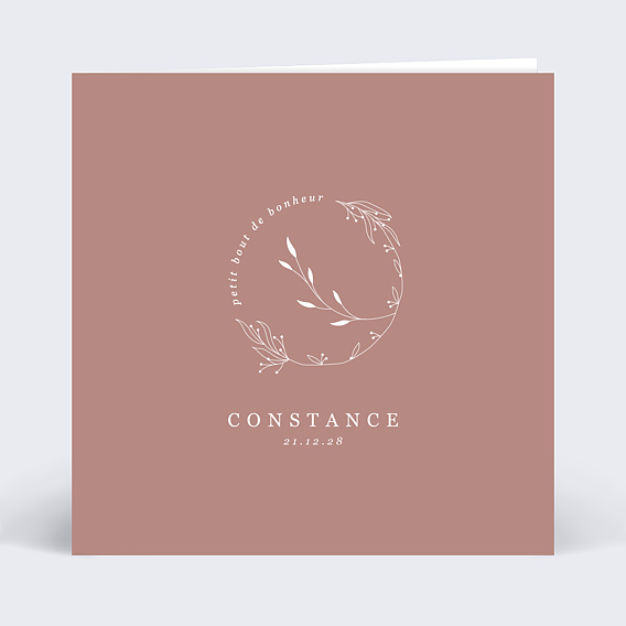 Faire part naissance Tampon Primavera Recto