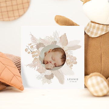 Faire-part Naissance Bohme ros