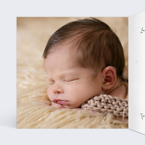 Faire part naissance Envolée Fantastique  Intérieur Gauche