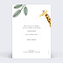 Faire part naissance Amis de la jungle Verso