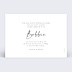 Faire part naissance Tampon Calligraphie Verso