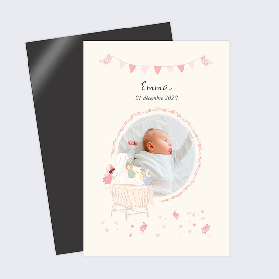 Faire part naissance Berceau de Princesse
