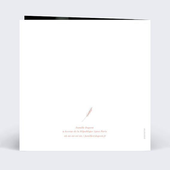 Faire part naissance Eden Verso