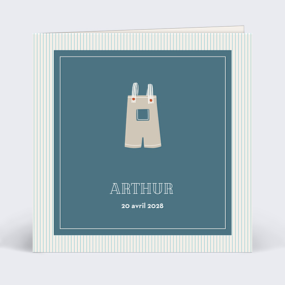 Faire-part Naissance Salopette