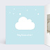 Faire part naissance Découpe nuage Intérieur Gauche