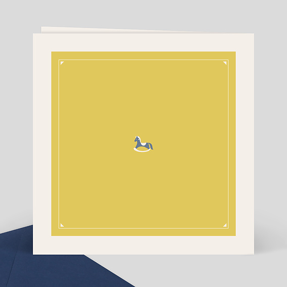 Faire part naissance Cheval à Bascule Verso