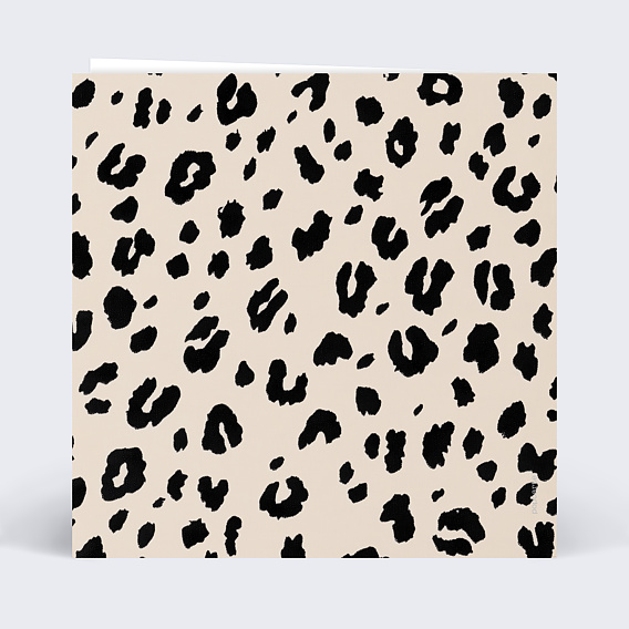 Faire part naissance Joli Léopard Verso