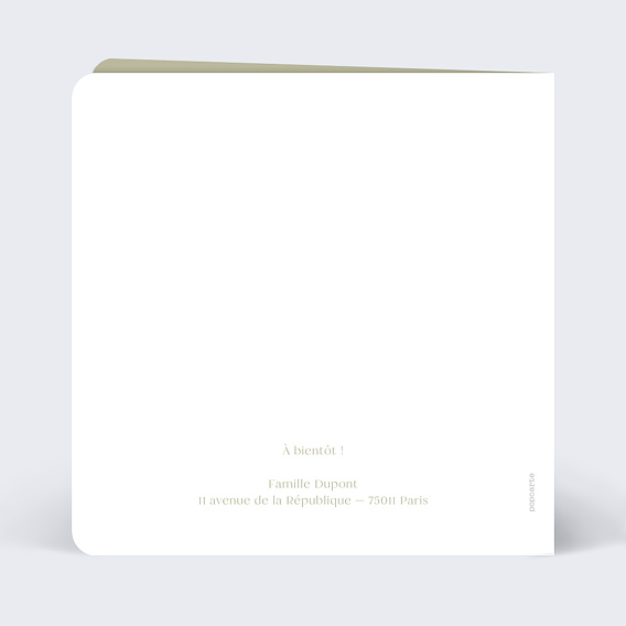 Faire part naissance Lettrine Multiphoto Verso