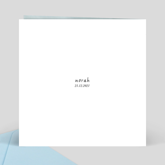 Faire part naissance Linge de Famille Verso