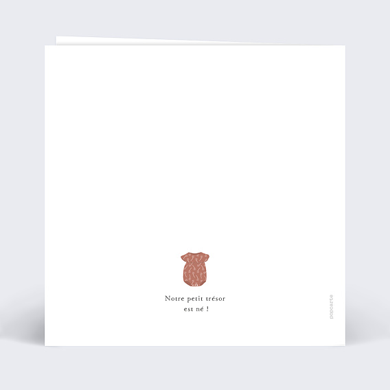 Faire part naissance Petits Vêtements Fille Verso