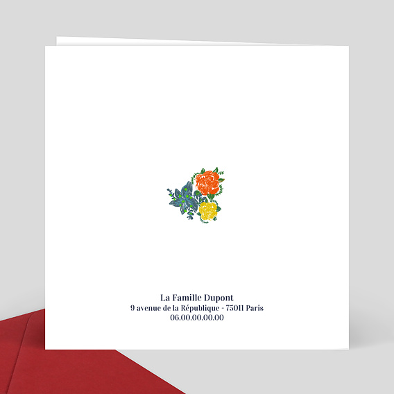 Faire part naissance Poupées Russes Verso