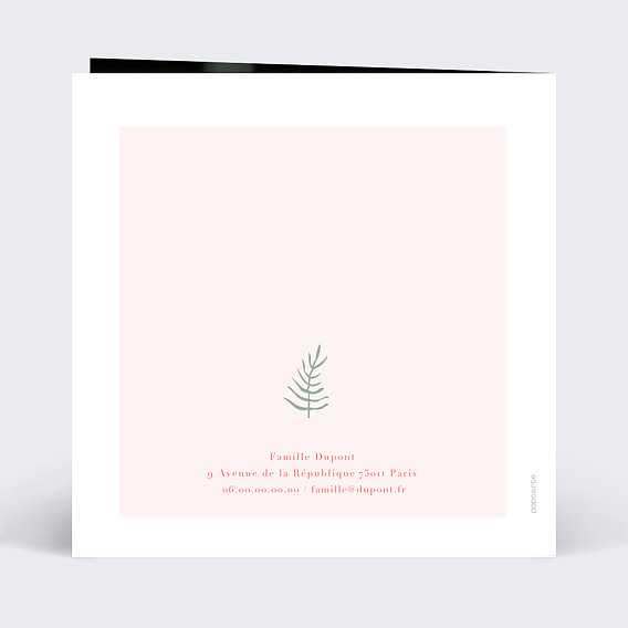 Faire part naissance Rêverie Verso