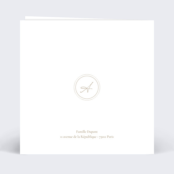 Faire part naissance Tampon Verso