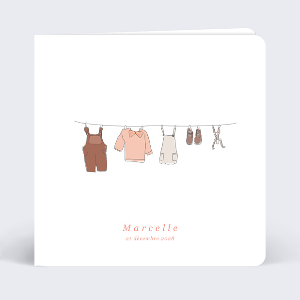 Faire-part Naissance Linge Douceur