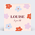 Faire part naissance Fleurs wavy