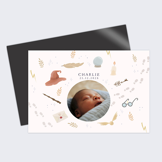 Faire part naissance Petit Sorcier