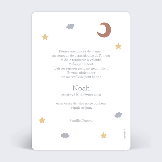 Faire-part Naissance Mobile Nuage