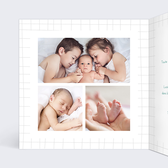 Faire part naissance Acidulé Intérieur Gauche