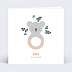 Faire part naissance Hochet Koala Recto