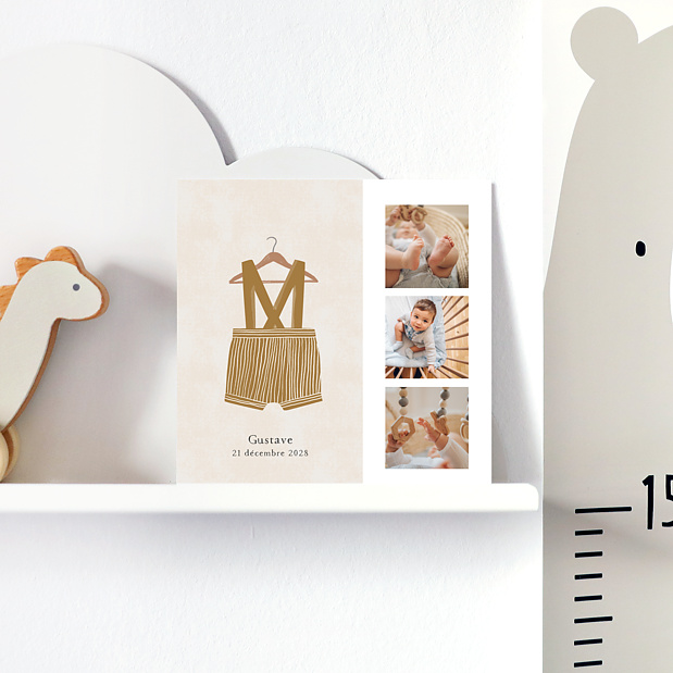 Faire-part Naissance Petits Vêtements Garçon