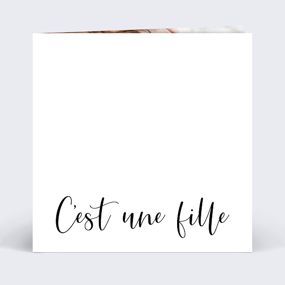 Faire-part Naissance Découpe C'est une Fille