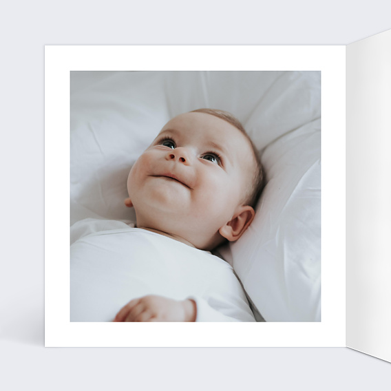 Faire part naissance Printemps fleurie Intérieur Gauche