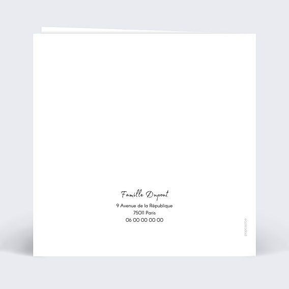 Faire part naissance Devinette Colorée Verso